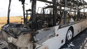 bus terbakar