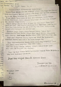 surat dari Erni untuk Presiden Prabowo (Humas Sekkab)