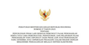 Kementerian Keuangan resmi menerbitkan Peraturan Menteri Keuangan (PMK) Nomor 37 Tahun 2025 (foto : Info Publik)